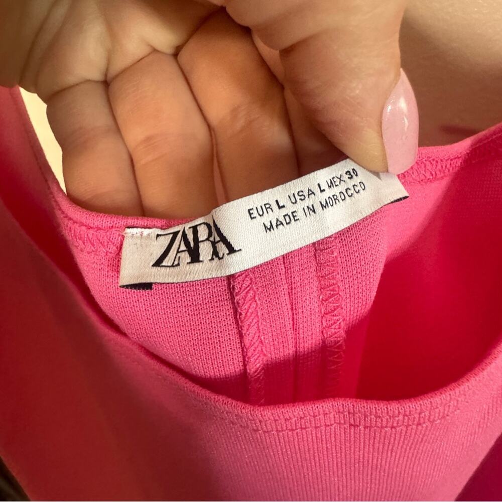 Zara Bright Pink Midi Tank Dress - Picture 3 of 5